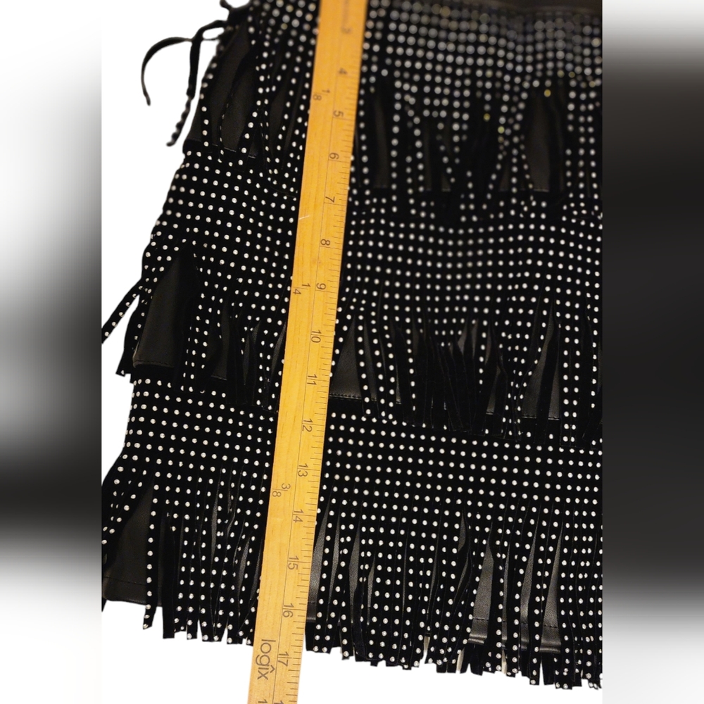 Sincerely Jules Fringe Studded Mini Skirt Size Small NWT - Picture 7 of 12